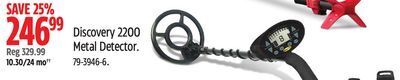 Canadian Tire Discovery 2200 metal detector offer