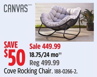 Canadian Tire Canvas cove rocking chair offer