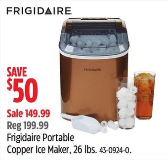 Canadian Tire Frigidaire portable copper ice maker, 26 lbs offer