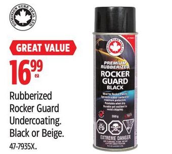 Canadian Tire Dominion sure seal rubberized rocker guard undercoating offer