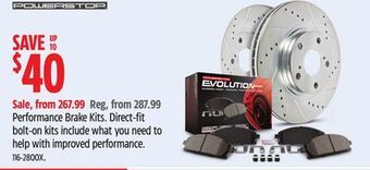 Canadian Tire Power stop performance brake kits offer