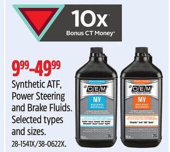 Canadian Tire Oem synthetic atf, power steering and brake fluids. offer