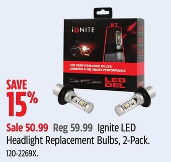 Canadian Tire Ignite led headlight replacement bulbs, 2-pack offer