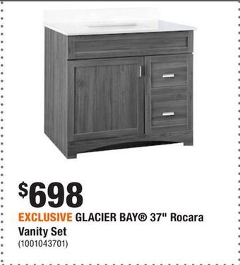 Home Depot Exclusive glacier bay® 37 rocara vanity set offer