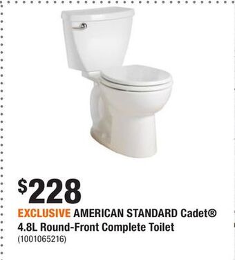 Home Depot Exclusive american standard cadet® 4.8l round-front complete toilet offer