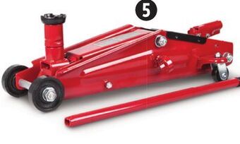 Canadian Tire Big red 3-ton suv trolley jack with extended height offer