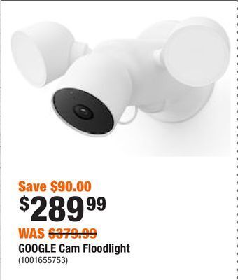 Home Depot Google cam floodlight offer
