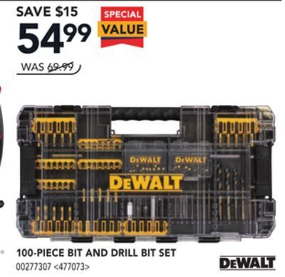 RONA Dewalt 100-piece bit and drill bit set offer
