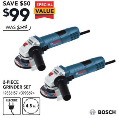 RONA Bosch 2-piece grinder set offer