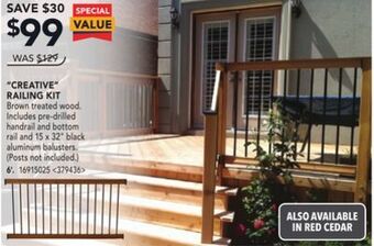 RONA Creative railing kit 6' offer