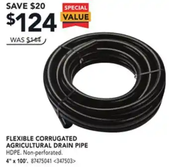 RONA Flexible corrugated agriculture drain pie 4 x 100' offer