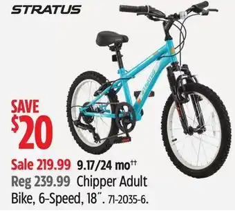 Canadian Tire Stratus chipper adult bike, 6-speed, 18 offer