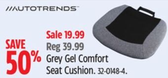 Canadian Tire Autotrends grey gel comfort seat cushion offer