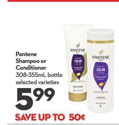 Longo's Pantene shampoo or conditioner offer