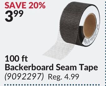 Princess Auto 100 ft backerboard seam tape offer