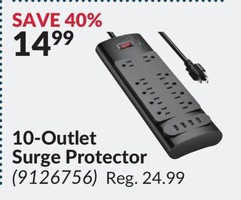 Princess Auto 10-outlet surge protector offer