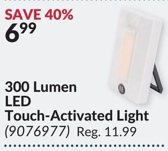 Princess Auto 300 lumen led touch-activated light offer