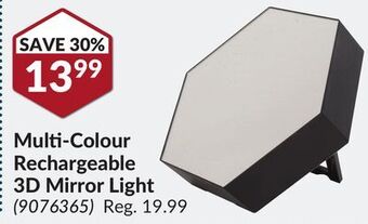 Princess Auto Multi-colour rechargeable 3d mirror light offer