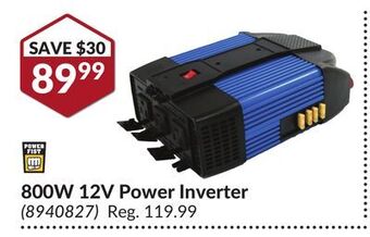 Princess Auto 800w 12v power inverter offer