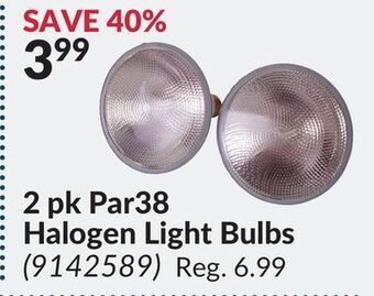 Princess Auto 2 pk par38 halogen light bulbs offer