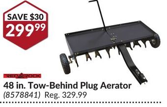 Princess Auto 48 in. tow-behind plug aerator offer