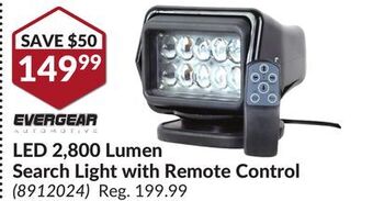 Princess Auto Led 2, 800 lumen search light with remote control offer