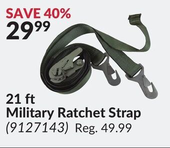 Princess Auto 21 ft military ratchet strap offer