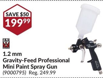 Princess Auto 1.2 mm gravity-feed professional mini paint spray gun offer
