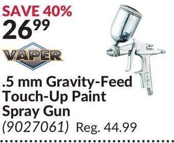 Princess Auto .5 mm gravity-feed touch-up paint spray gun offer