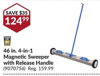 Princess Auto 46 in. 4-in-1 magnetic sweeper with release handle offer