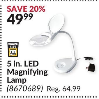 Princess Auto 5 in. led magnifying lamp offer