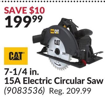 Princess Auto 7-1/4 in. 15a electric circular saw offer