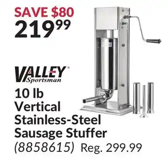 Princess Auto 10 lb vertical stainless-steel sausage stuffer offer