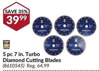 Princess Auto 5 pc 7 in. turbo diamond cutting blades offer