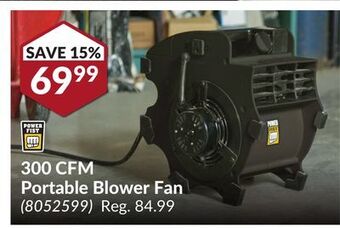 Princess Auto 300 cfm portable blower fan offer