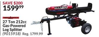Princess Auto 27 ton 212cc gas-powered log splitter offer