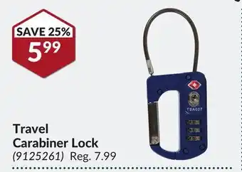 Princess Auto Travel carabiner lock offer
