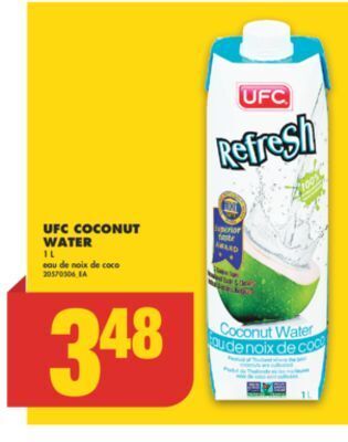 No Frills Ufc coconut water, 1 l offer