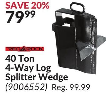 Princess Auto 40 ton 4-way log splitter wedge offer