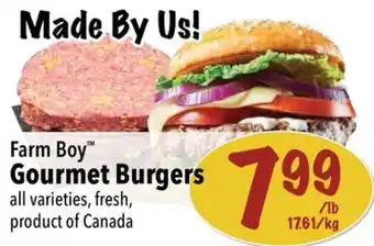 Farm Boy Farm boy™ gourmet burgers offer