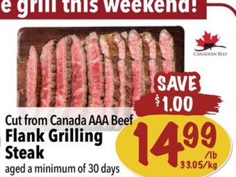 Farm Boy Cut from canada aaa beef flank grilling steak offer