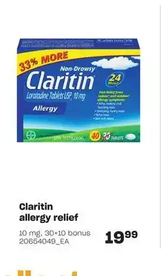 Loblaws Claritin allergy relief, 10 mg, 30+10 bonus offer