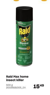 Loblaws Raid max home insect killer, 500 g offer