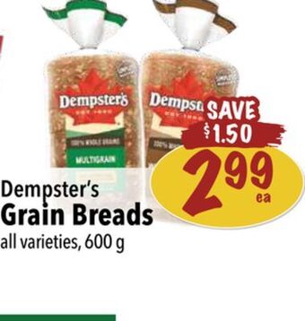Farm Boy Dempster's grain breads offer
