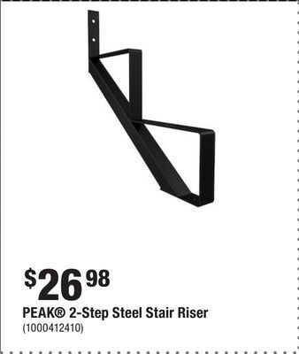 Home Depot Peak® 2-step steel stair riser offer