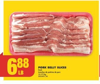 No Frills Pork belly slices offer