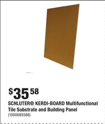 Home Depot Schluter® kerdi-board multifunctional tile substrate and building panel offer