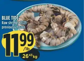 Marché Adonis Blue tide raw shrimps 21/25 offer