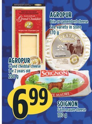 Marché Adonis Soignon saint maure cheese offer