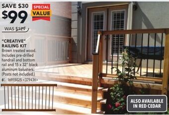 Lowe's Creative railing kit offer